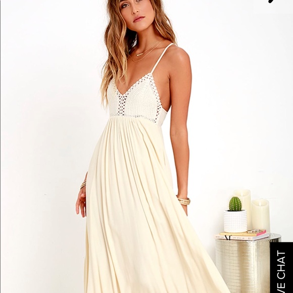 Lulus Dresses & Skirts - Lulus hippie hippie cream crochet dress small